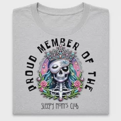 Sleepy Mom's Club Skull DTF Transfer