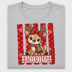 Cute Christmas Reindeer Personalized DTF Transfer