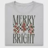 Merry and Bright Christmas Tree DTF Transfer