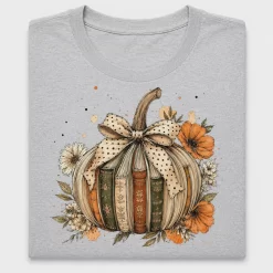 Bookish Pumpkin Floral DTF Transfer