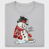 Funny Melting Snowman DTF Transfer