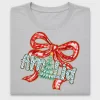 Floral Candy Cane Mitten Christmas DTF Transfer
