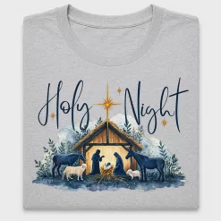 Watercolor Nativity Holy Night DTF Transfer