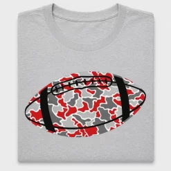 Red Camo Football DTF Transfer