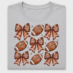 Glitter Football Bow DTF Transfer