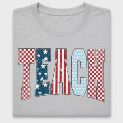 Patriotic Teacher Varsity DTF Transfer