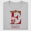 Santa Letter E Personalized Christmas DTF Transfer