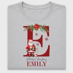 Santa Letter E Personalized Christmas DTF Transfer