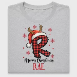 Christmas Reindeer Letter R DTF Transfer