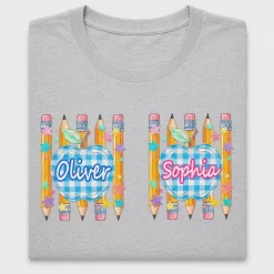 Personalized Back to School Pencil Apple DTF Transfer