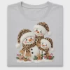 Leopard Print Snowman Family DTF Transfer