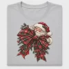 Vintage Santa Tartan Bow DTF Transfer