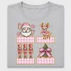 Pink Christmas Name Boxes DTF Transfer