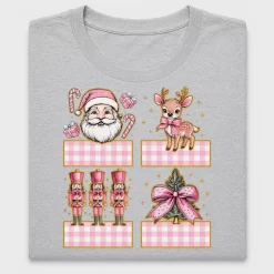 Pink Christmas Name Boxes DTF Transfer