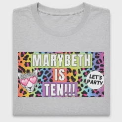 Rainbow Leopard Birthday Banner DTF Transfer