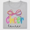 Colorful Cheer Bow DTF Transfer Personalized