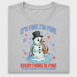 Funny Melting Snowman DTF Transfer