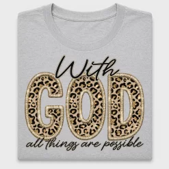 With God Leopard Print DTF Transfer