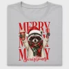 Christmas Raccoon DTF Transfer