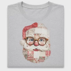 Patchwork Santa DTF Transfer