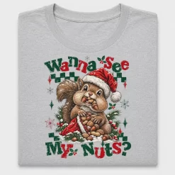 Funny Christmas Squirrel DTF Transfer