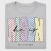 He Is Risen Checkered DTF Transfer