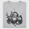 Vintage Santa Reindeer Snowman DTF Transfer
