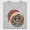 Retro Leopard Smiley Christmas DTF Transfer