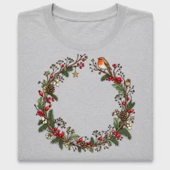 Botanical Christmas Wreath DTF Transfer