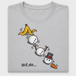 Funny Snowman Banana Peel DTF Transfer