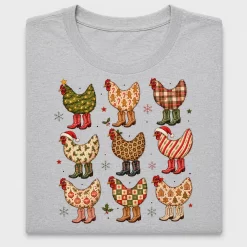 Christmas Chicken Boots DTF Transfer