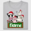 Christmas Farm Animals Name DTF Transfer