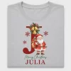 Santa Letter J Monogram Christmas DTF Transfer
