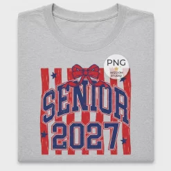 Senior 2027 Coquette Bow DTF Transfer