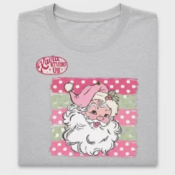 Retro Pink Santa DTF Transfer