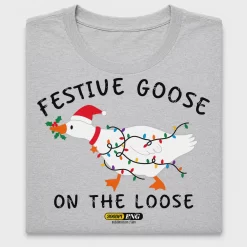 Festive Goose On The Loose DTF Transfer