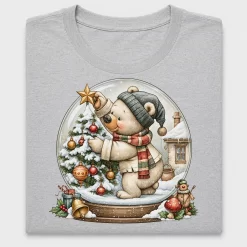 Vintage Polar Bear Snow Globe DTF Transfer