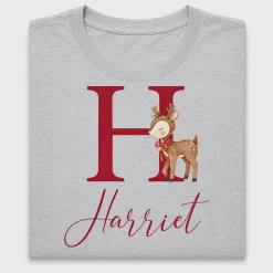 Reindeer Name Initial DTF Transfer