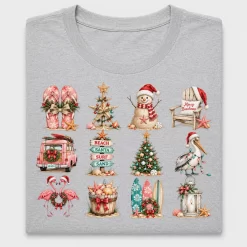 Coastal Christmas DTF Transfer Design