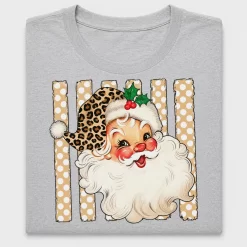 Retro Leopard Santa DTF Transfer