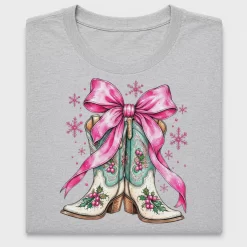 Western Christmas Boots DTF Transfer