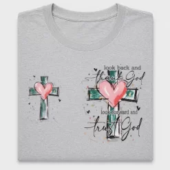 Christian Cross Heart DTF Transfer