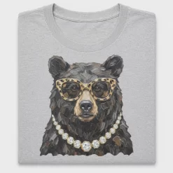 Boho Black Bear Leopard Print DTF Transfer