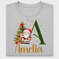 Santa Initial Letter A DTF Transfer