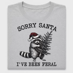 Retro Feral Raccoon Christmas DTF Transfer