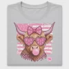 Breast Cancer Awareness Highland Cow DTF Transfer
