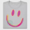 Brushstroke Smiley Face DTF Transfer