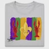 Mardi Gras Crawfish Fleur De Lis DTF Transfer