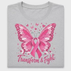 Breast Cancer Awareness Butterfly DTF Transfer
