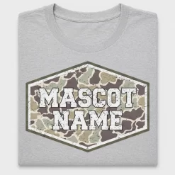 Retro Camo Mascot Name DTF Transfer